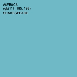 #6FB9C6 - Shakespeare Color Image