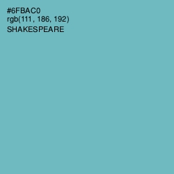 #6FBAC0 - Shakespeare Color Image