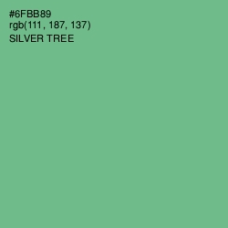 #6FBB89 - Silver Tree Color Image