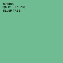 #6FBB92 - Silver Tree Color Image