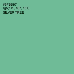 #6FBB97 - Silver Tree Color Image