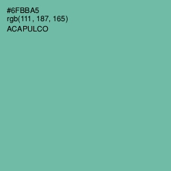 #6FBBA5 - Acapulco Color Image
