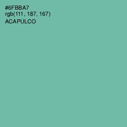 #6FBBA7 - Acapulco Color Image