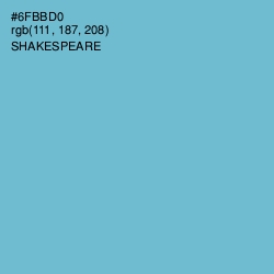 #6FBBD0 - Shakespeare Color Image