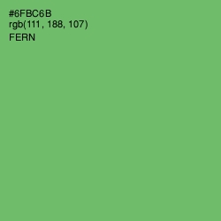 #6FBC6B - Fern Color Image