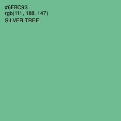 #6FBC93 - Silver Tree Color Image