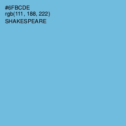 #6FBCDE - Shakespeare Color Image