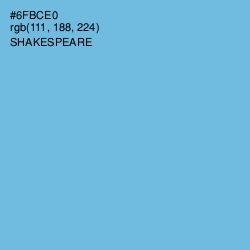 #6FBCE0 - Shakespeare Color Image