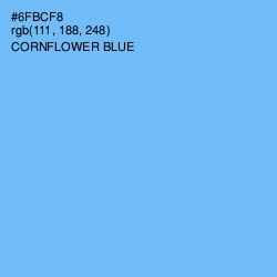 #6FBCF8 - Cornflower Blue Color Image