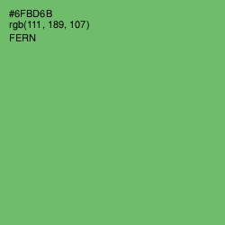 #6FBD6B - Fern Color Image