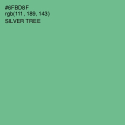 #6FBD8F - Silver Tree Color Image