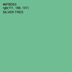 #6FBD93 - Silver Tree Color Image