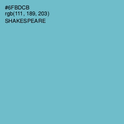 #6FBDCB - Shakespeare Color Image