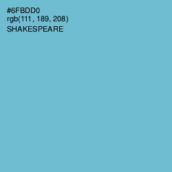 #6FBDD0 - Shakespeare Color Image