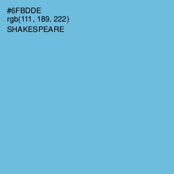 #6FBDDE - Shakespeare Color Image