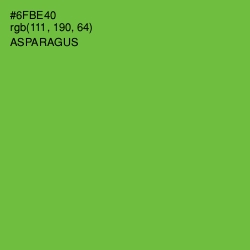 #6FBE40 - Asparagus Color Image