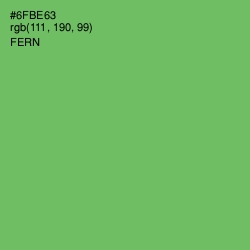 #6FBE63 - Fern Color Image
