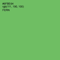 #6FBE64 - Fern Color Image