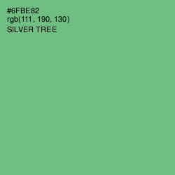 #6FBE82 - Silver Tree Color Image