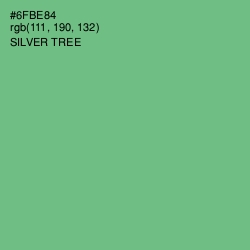 #6FBE84 - Silver Tree Color Image