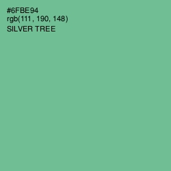 #6FBE94 - Silver Tree Color Image