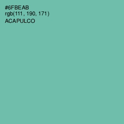 #6FBEAB - Acapulco Color Image