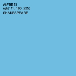 #6FBEE1 - Shakespeare Color Image