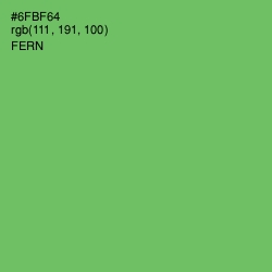 #6FBF64 - Fern Color Image