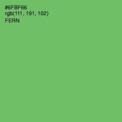 #6FBF66 - Fern Color Image