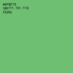 #6FBF73 - Fern Color Image