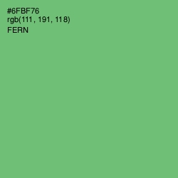 #6FBF76 - Fern Color Image