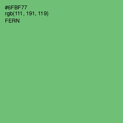 #6FBF77 - Fern Color Image