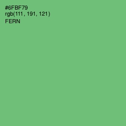 #6FBF79 - Fern Color Image