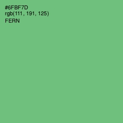 #6FBF7D - Fern Color Image