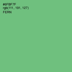 #6FBF7F - Fern Color Image