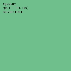 #6FBF8C - Silver Tree Color Image