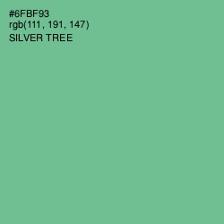 #6FBF93 - Silver Tree Color Image