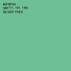 #6FBF94 - Silver Tree Color Image