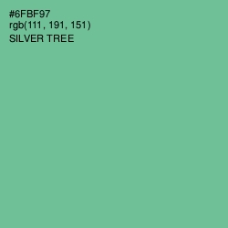 #6FBF97 - Silver Tree Color Image