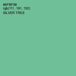 #6FBF98 - Silver Tree Color Image