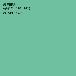 #6FBFA1 - Acapulco Color Image