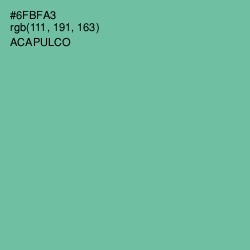 #6FBFA3 - Acapulco Color Image