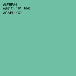 #6FBFA4 - Acapulco Color Image