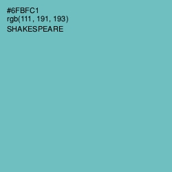 #6FBFC1 - Shakespeare Color Image