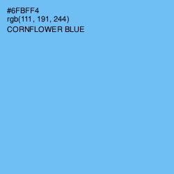 #6FBFF4 - Cornflower Blue Color Image
