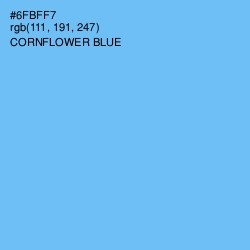 #6FBFF7 - Cornflower Blue Color Image