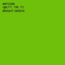 #6FC00B - Bright Green Color Image