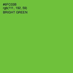 #6FC03B - Bright Green Color Image