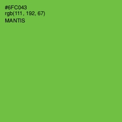 #6FC043 - Mantis Color Image