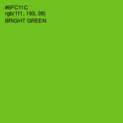 #6FC11C - Bright Green Color Image